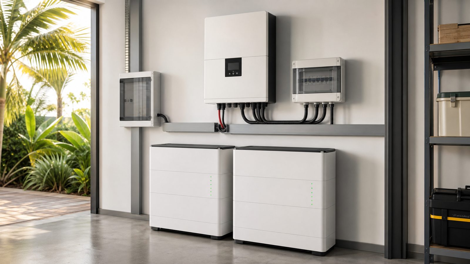 Solar battery and inverter system