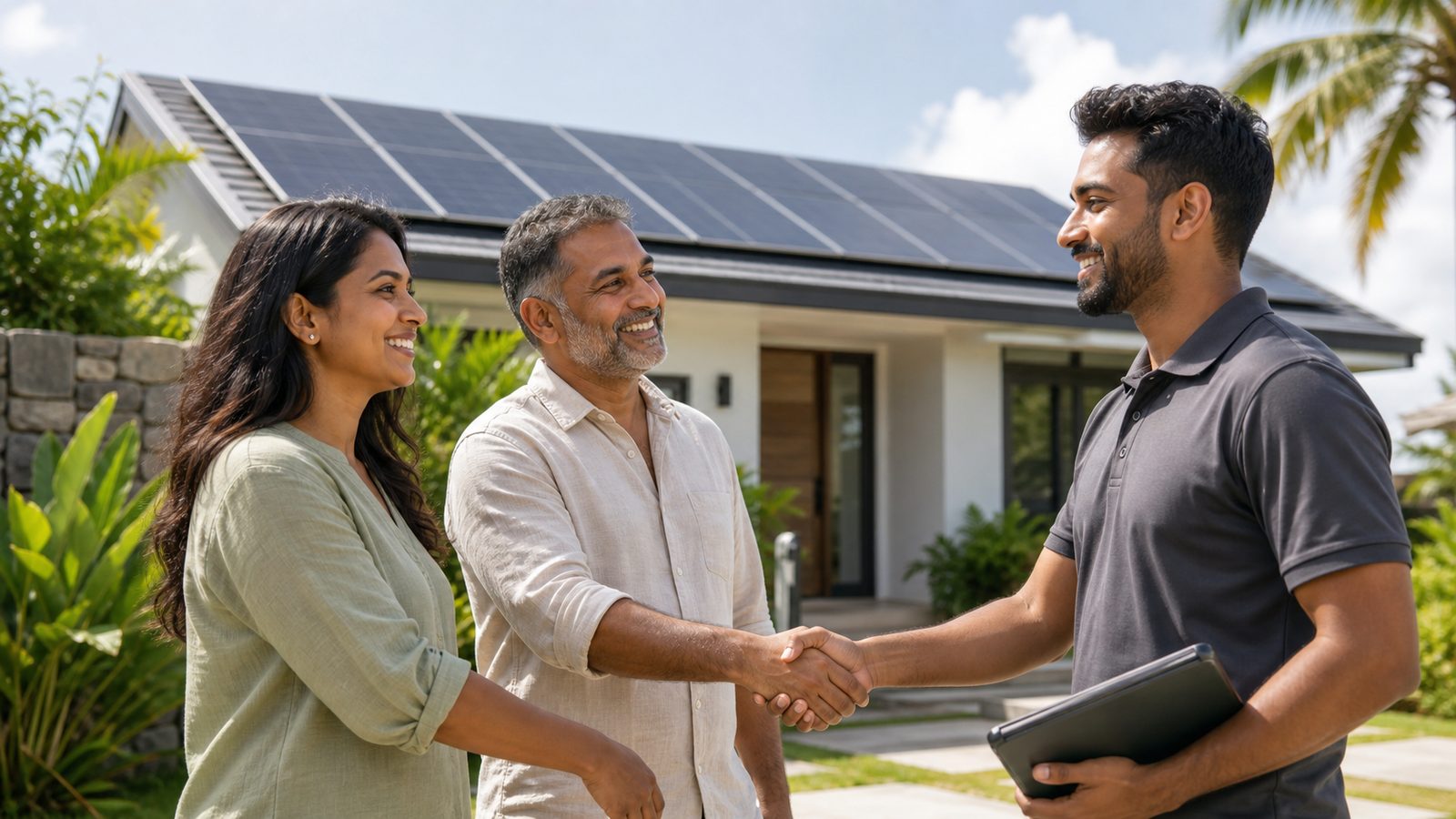 Satisfied solar customer referral