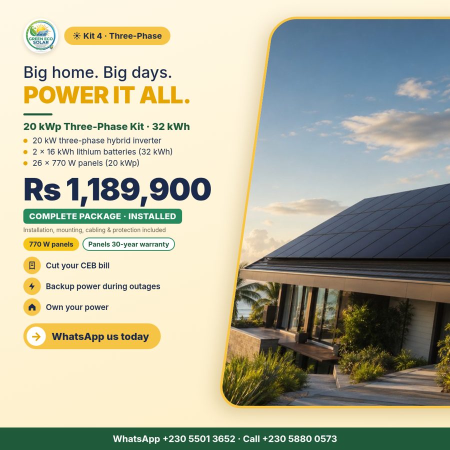 Kit 4 · 20 kW Three-Phase Solar Kit
